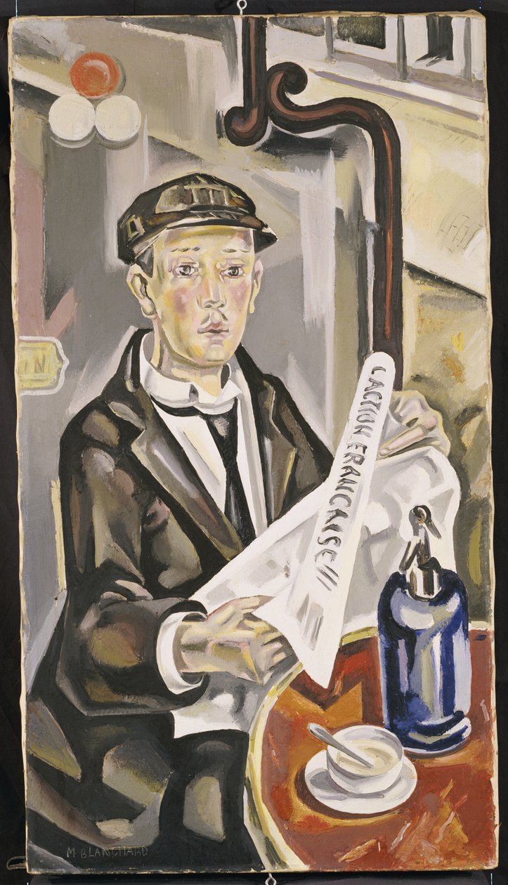 街头小贩之王，约1924年（布面油画） 作者 玛丽亚·布兰查德（Maria Blanchard）