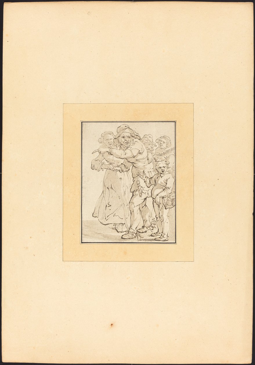 指向左边的老人 作者 玛丽亚·凯瑟琳娜·普雷斯特尔 (Maria Catharina Prestel) 以 Adriaen Pietersz van de Venne 为原型