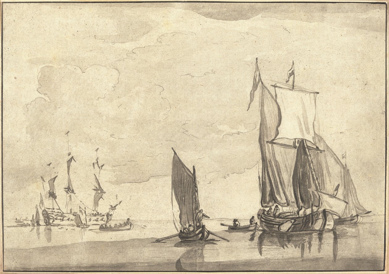 海景 作者 玛丽亚·凯瑟琳娜·普雷斯特尔（Willem van de Velde the Younger）