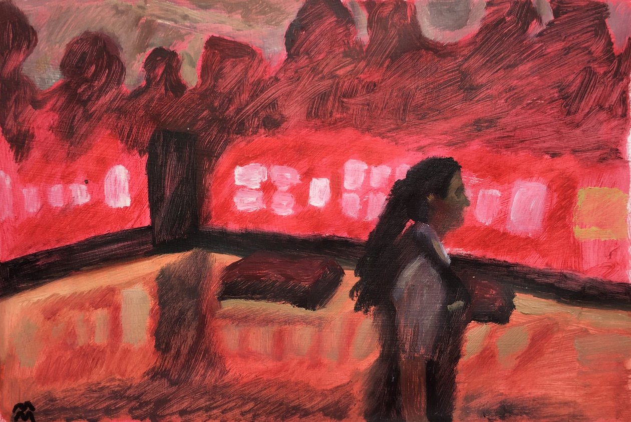 克雷莫瓦西之室，2019 年（纸本油画） 作者 