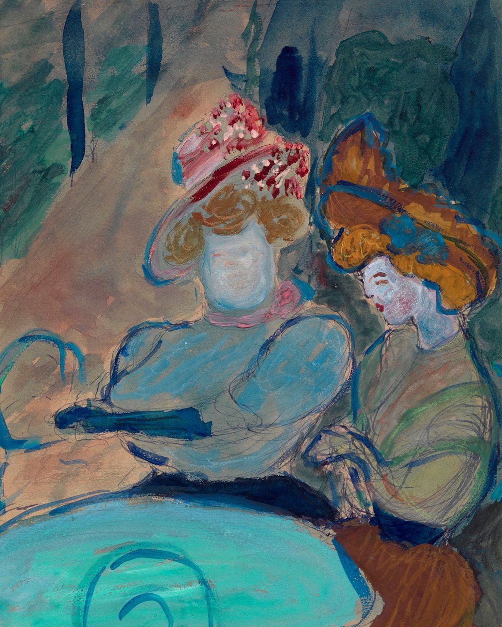 Deux femmes a la terrasse d