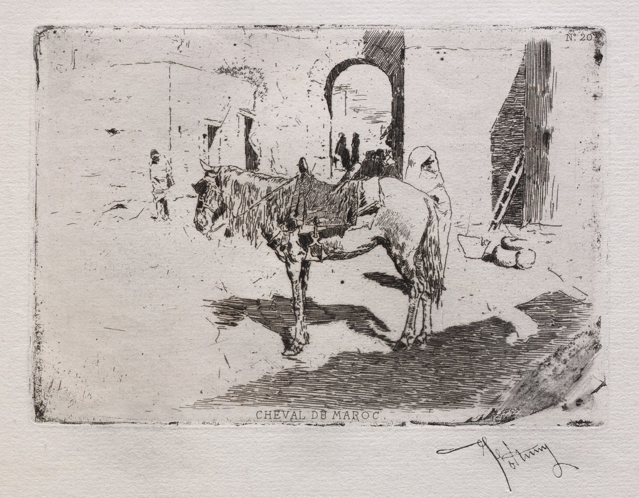摩洛哥马。 作者 Mariano Fortuny y Carbó