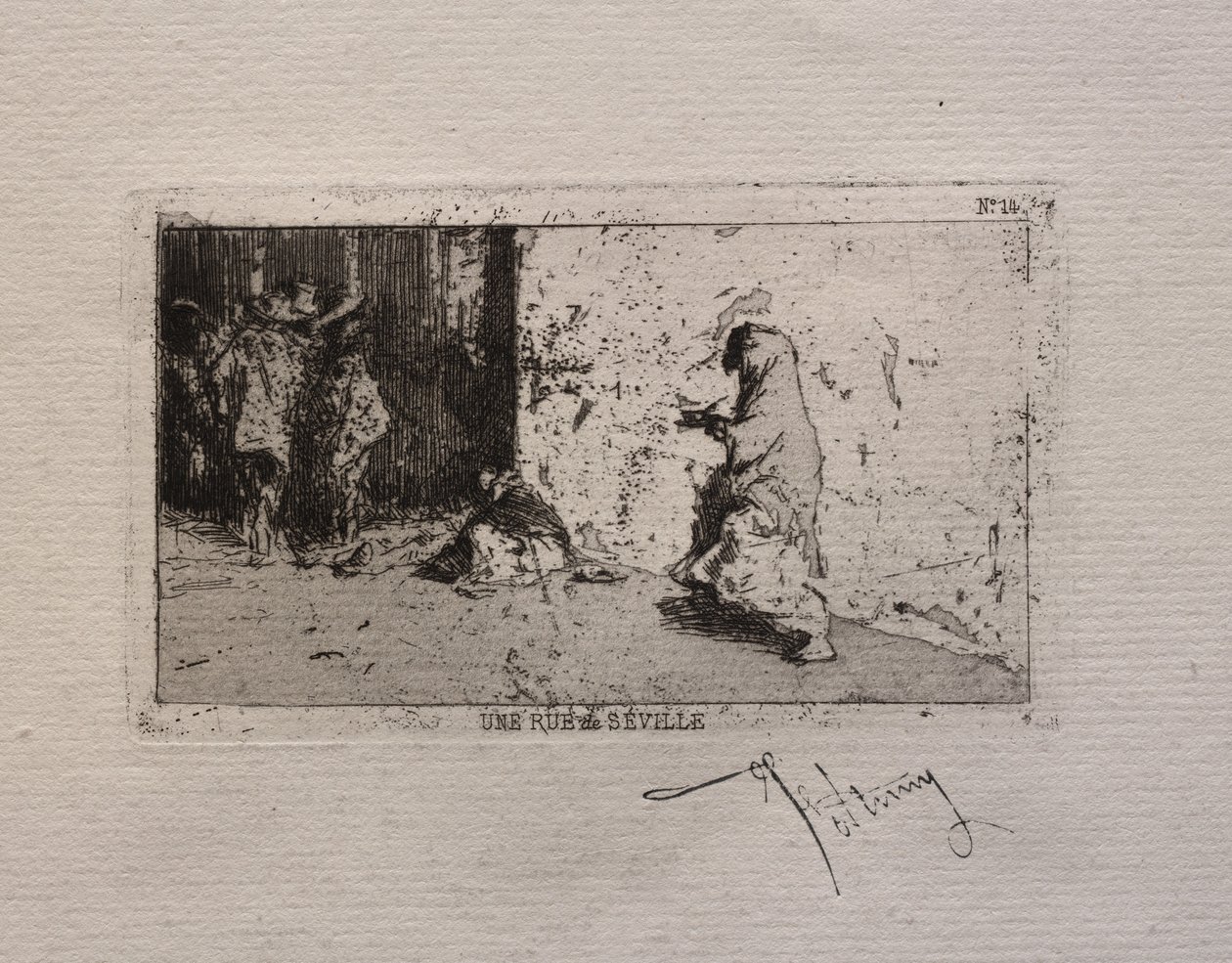 塞维利亚的一条街道。 作者 Mariano Fortuny y Carbó