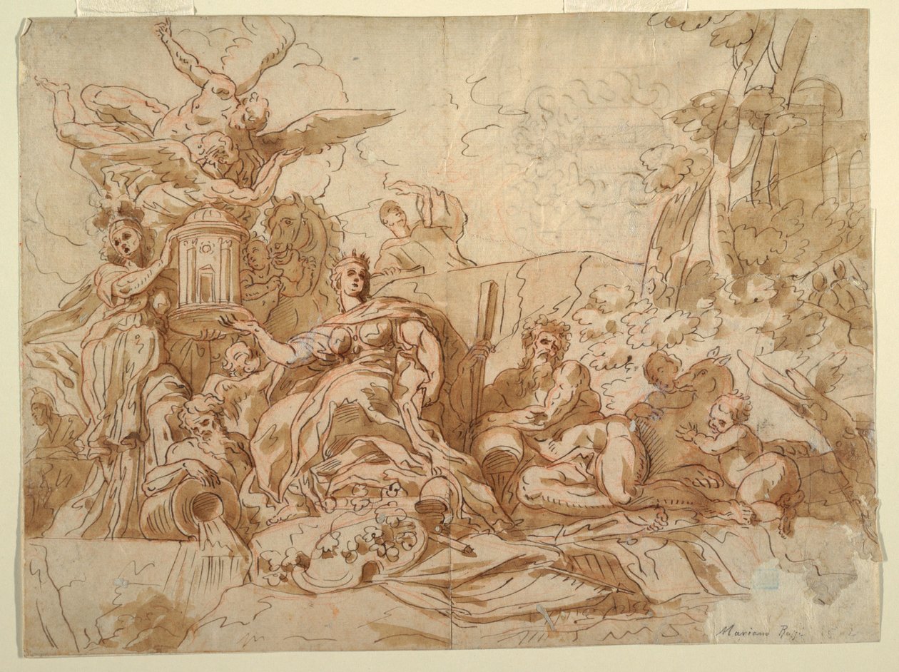 绘画，朱诺，1731-1807 年 作者 马里亚诺·罗西