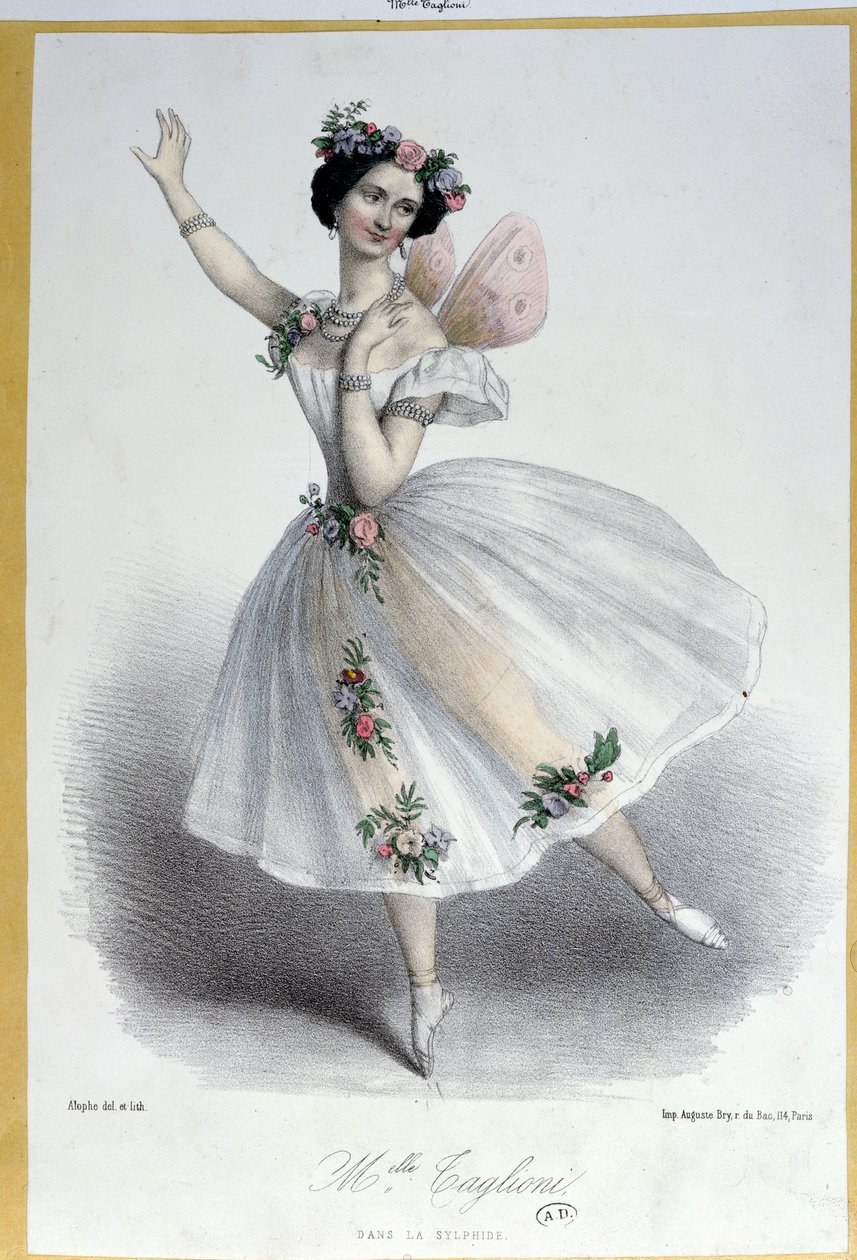 Maria Taglioni（1804-84）在&39;La Sylphide，Souvenir d&39;Adieu&39;，1832 作者 玛丽·亚历山大·阿洛菲