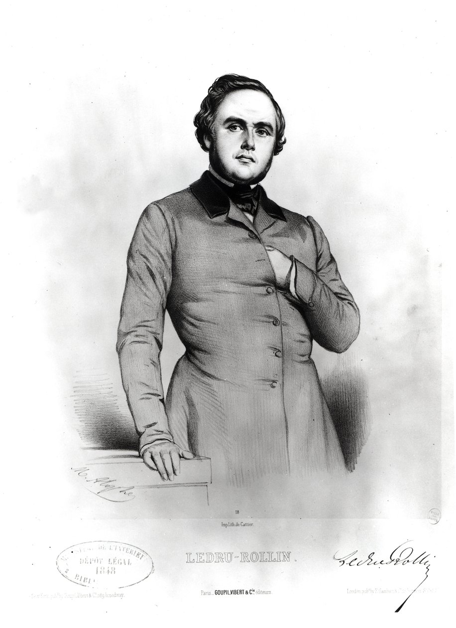 Alexander Ledru-Rollin的肖像（1807-1874） 作者 玛丽·亚历山大·阿洛菲
