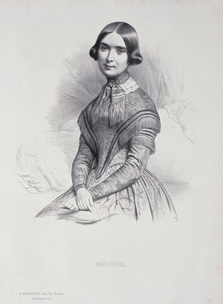 Marie Pleyel的肖像（1811-75） 作者 玛丽·亚历山大·阿洛菲