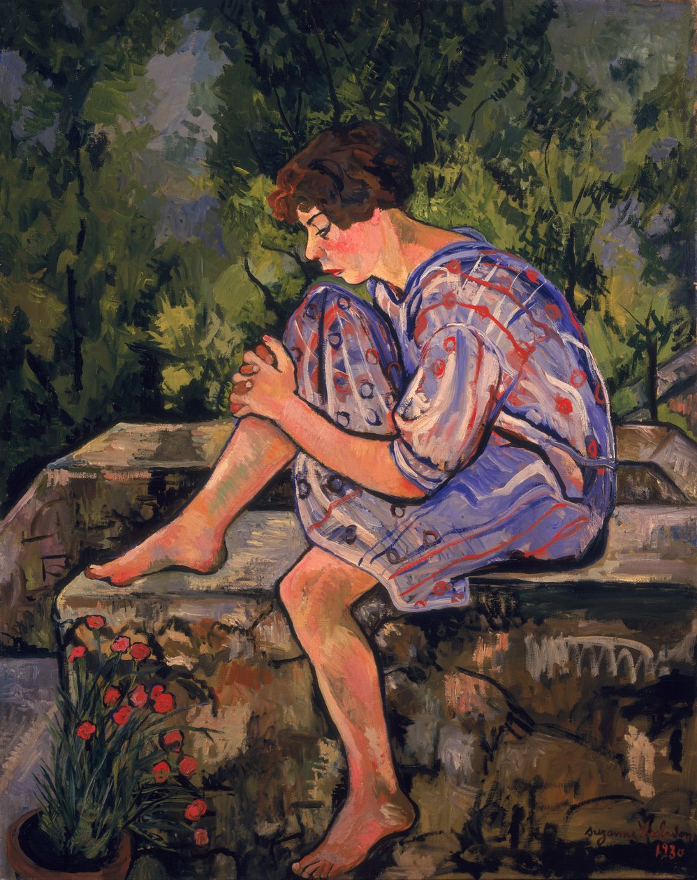 坐着的年轻女子，1930年 作者 玛丽·克莱门汀（苏珊娜）瓦拉登