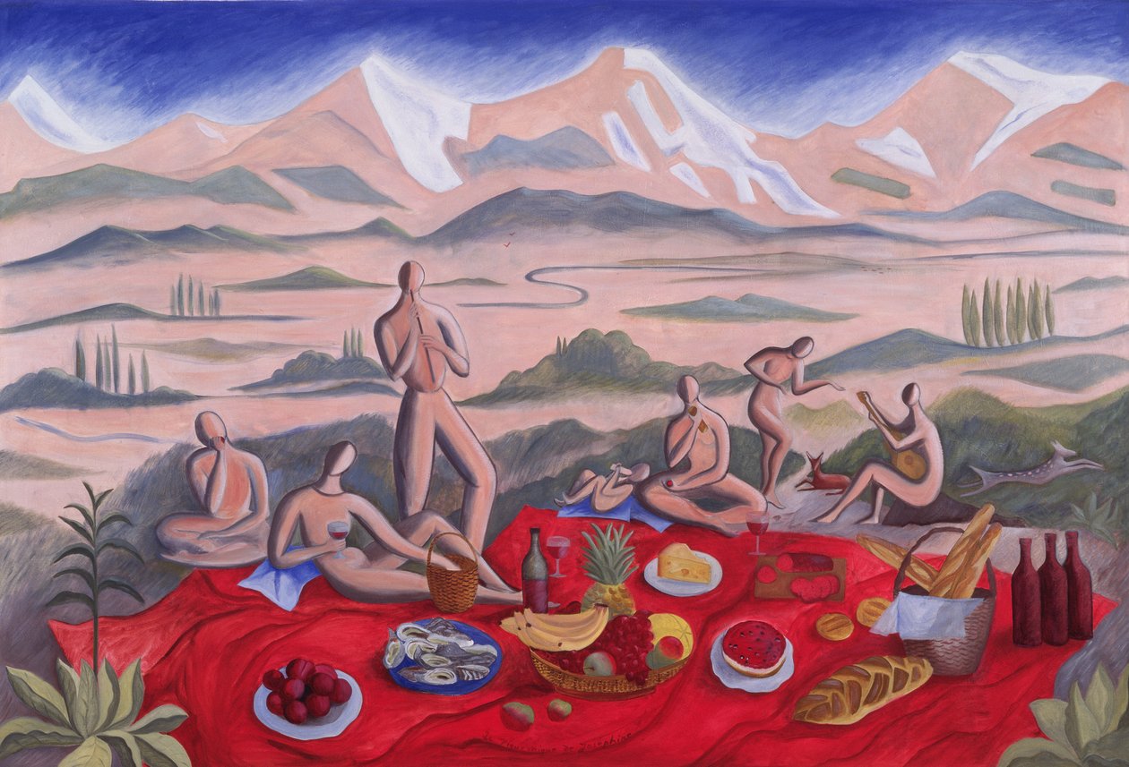 野餐，1992年 作者 玛丽·雨果