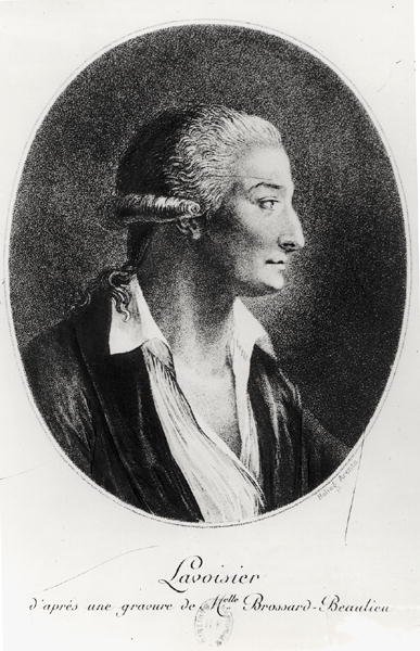 Antoine Laurent Lavoisier的肖像（1743-94）（heliogravure） 作者 玛丽·蕾妮·吉纳维芙·布罗萨德·波琉