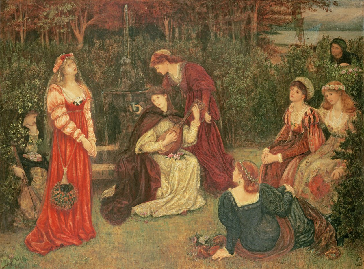 Fiammetta Singing，1879 作者 玛丽·斯巴达·斯蒂尔曼
