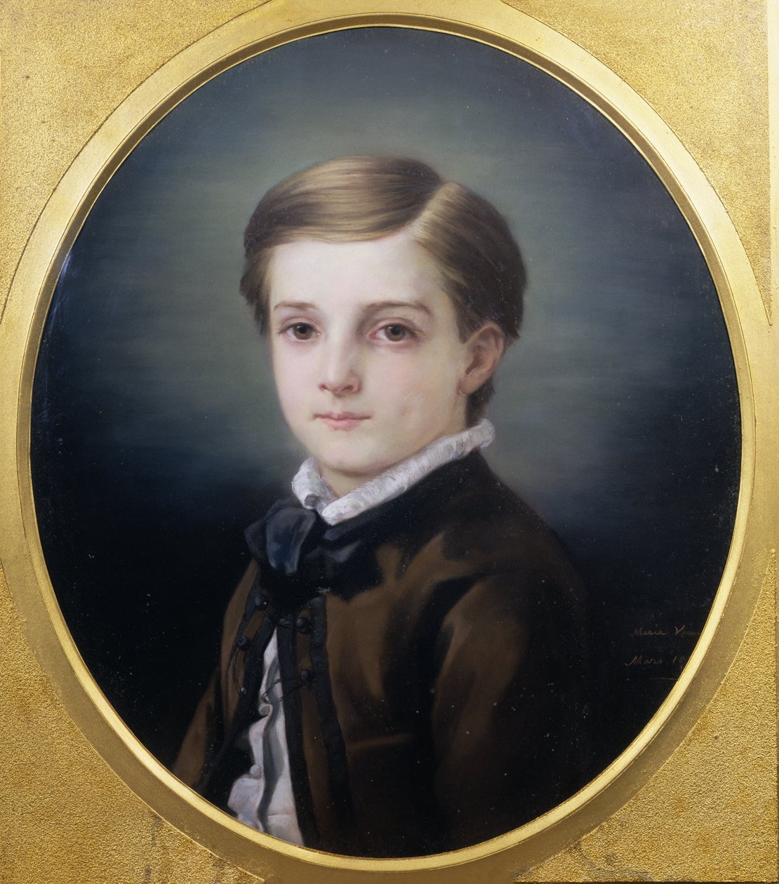皮埃尔·洛蒂（1850-1923）的肖像由他的妹妹，1862年 作者 玛丽·维奥（Marie Viaud）