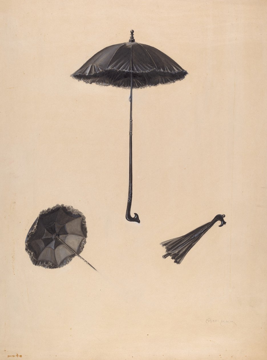 遮阳伞，约1938年。 作者 玛丽·阿兰