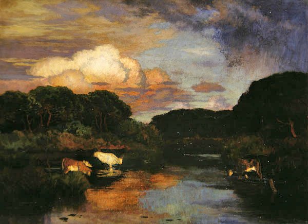 福特》，约1910年（布面油画）。 作者 玛丽·奥古斯特·埃米尔·雷内·梅纳德