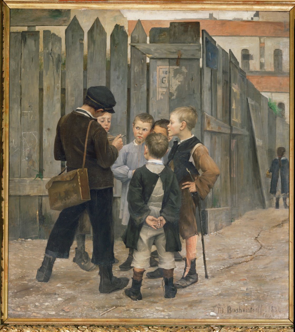 Un meeting（布面油画） 作者 玛丽·巴什基尔采夫（Marie Bashkirtseff）
