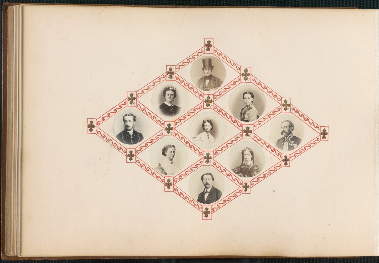 B夫人的相册，1870年代。 作者 玛丽·布兰奇（Marie Blanche）汉娜（Hennenelle Fournier）