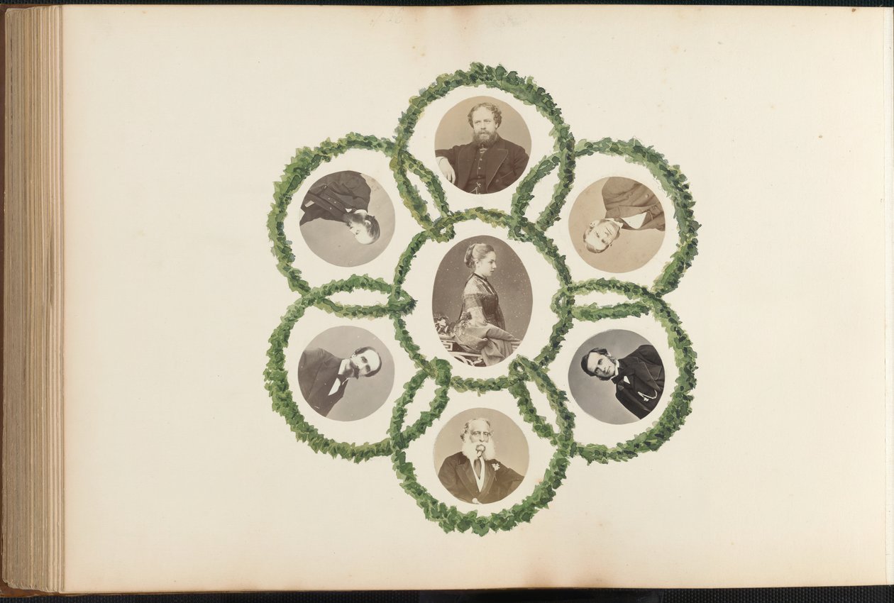 B夫人的相册，1870年代。 作者 玛丽·布兰奇（Marie Blanche）汉娜（Hennenelle Fournier）