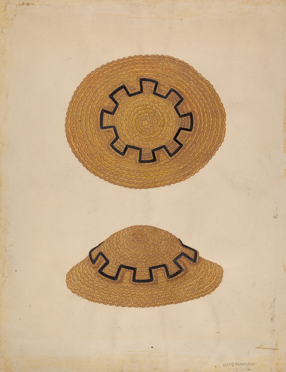 孩子的帽子，1936年。 作者 玛丽·法穆拉罗