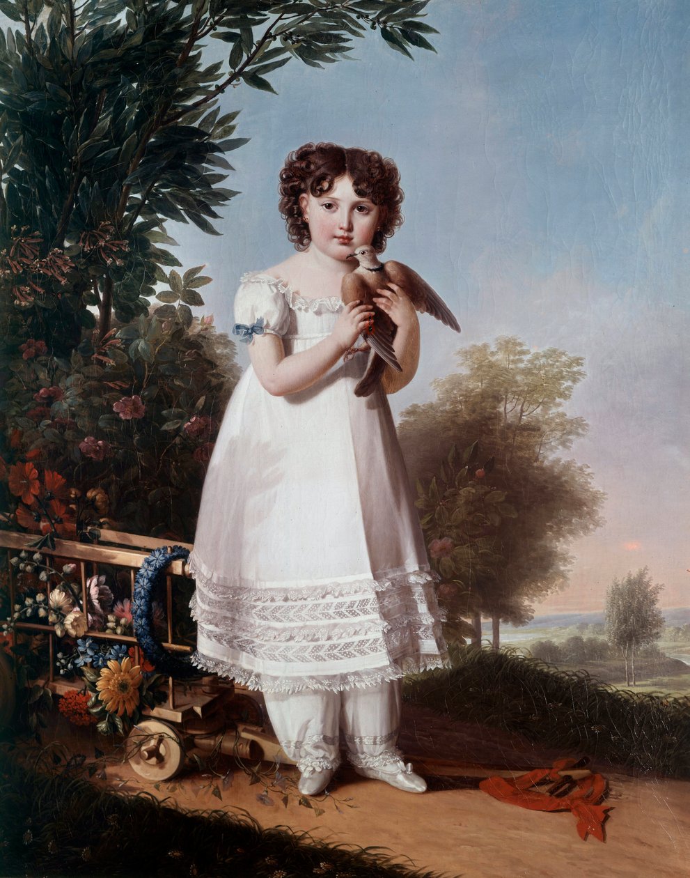 Napoleone Elisa Bacciochi 脚下的肖像，Piombino 公主（Elisa Bonaparte 和 Felix Bacciochi 王子的女儿）（未来的 Countess Camerata）（1806-1869） Marie Guilhelmine Benoist 绘画（1768-1826）1810 年 1,46x1,14 m 作者 玛丽·吉尔海明·贝诺斯特