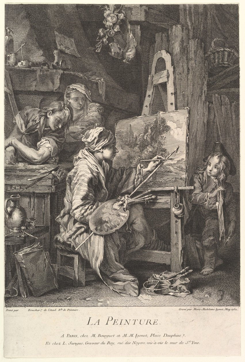 绘画，1752年。 作者 玛丽·玛德琳·伊戈内