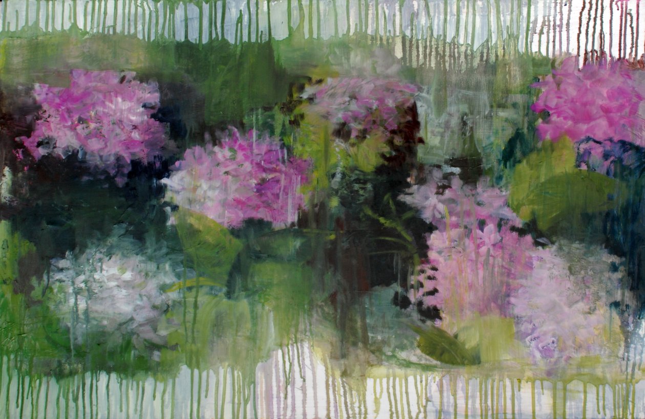 绣球花，2023 年（布面油画） 作者 玛丽娜·法尔科