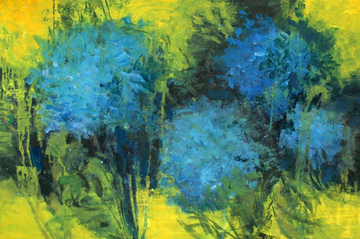 绣球花 2，2023 年（布面油画） 作者 玛丽娜·法尔科