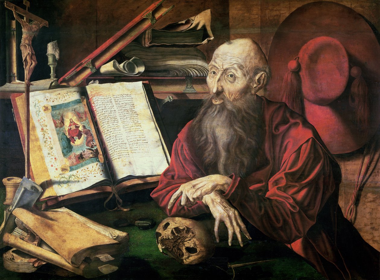 圣杰罗姆，1540-40 作者 马里努斯·范·罗伊默斯韦伦