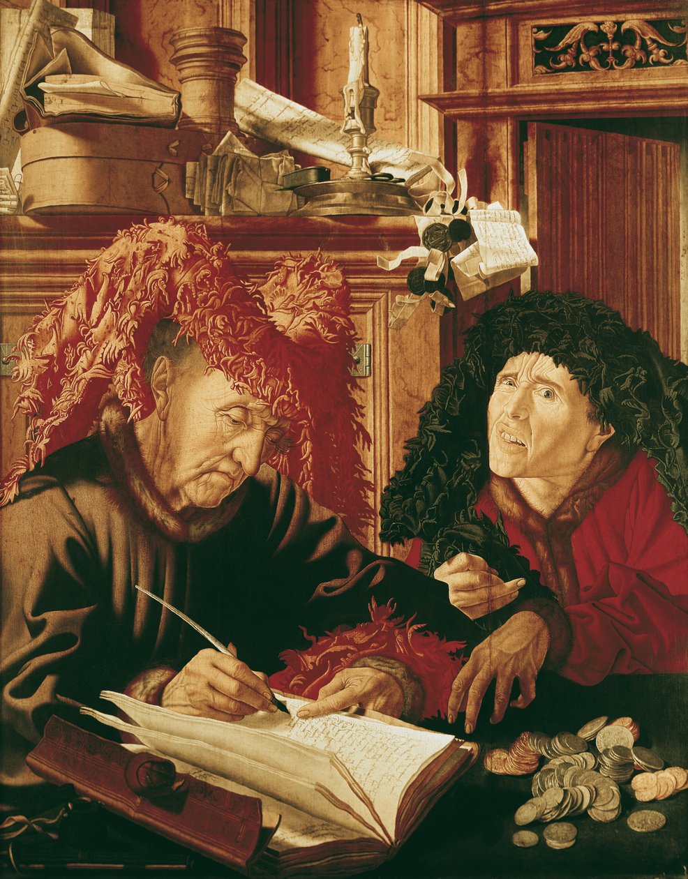 两位税务采集者，c.1540 作者 马里努斯·范·罗伊默斯韦伦