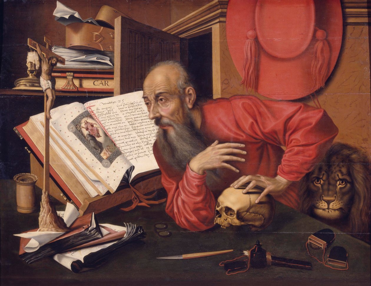圣杰罗姆，1540年 作者 Reymerswaele的Marinus van跟随者