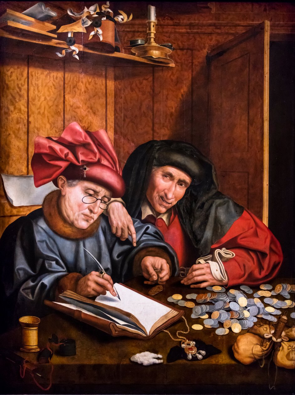 银柜台，荷兰 作者 Marinus van Reymerswaele