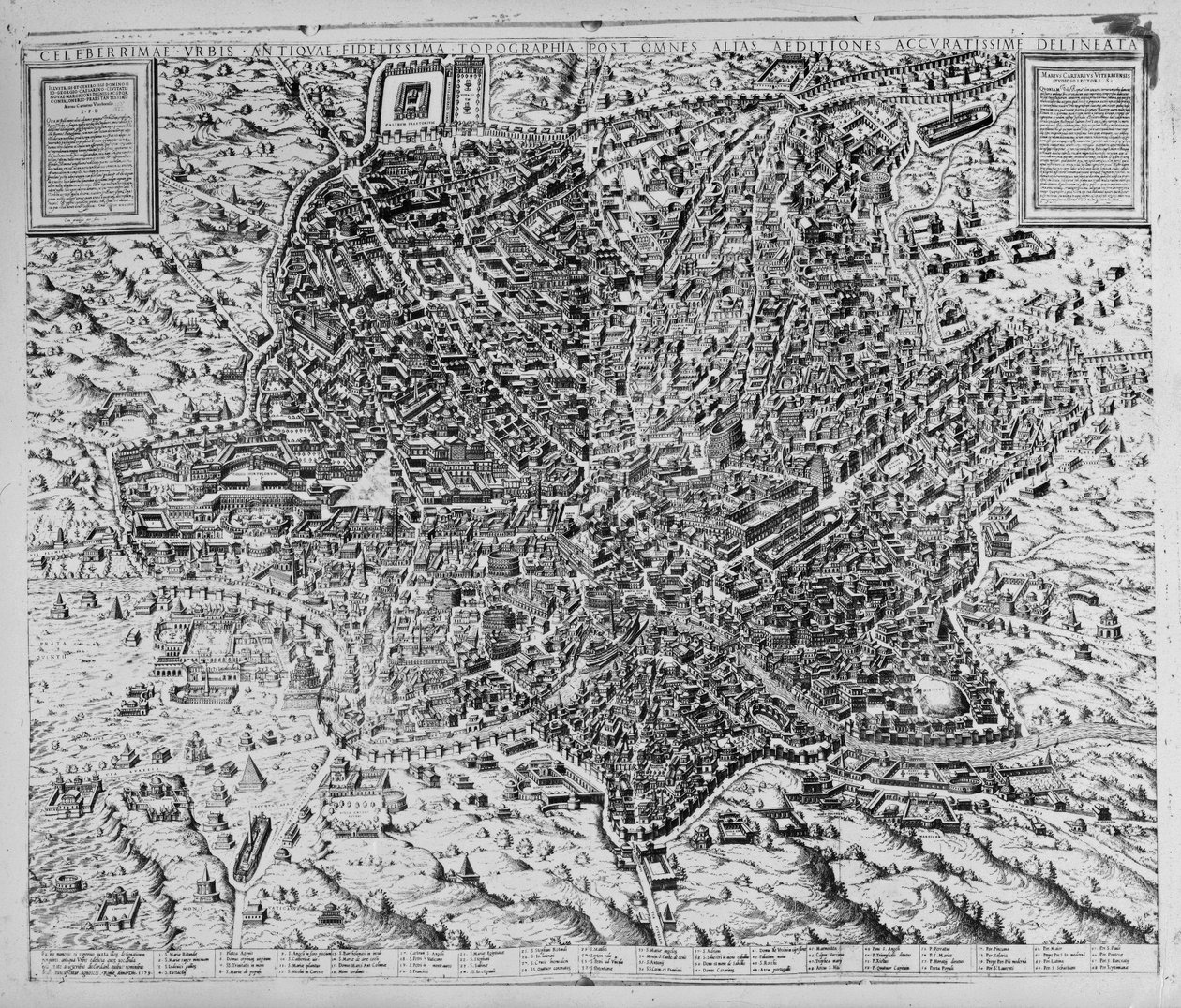 1579年罗马地图 作者 马里奥·卡塔罗（Mario Cartaro）