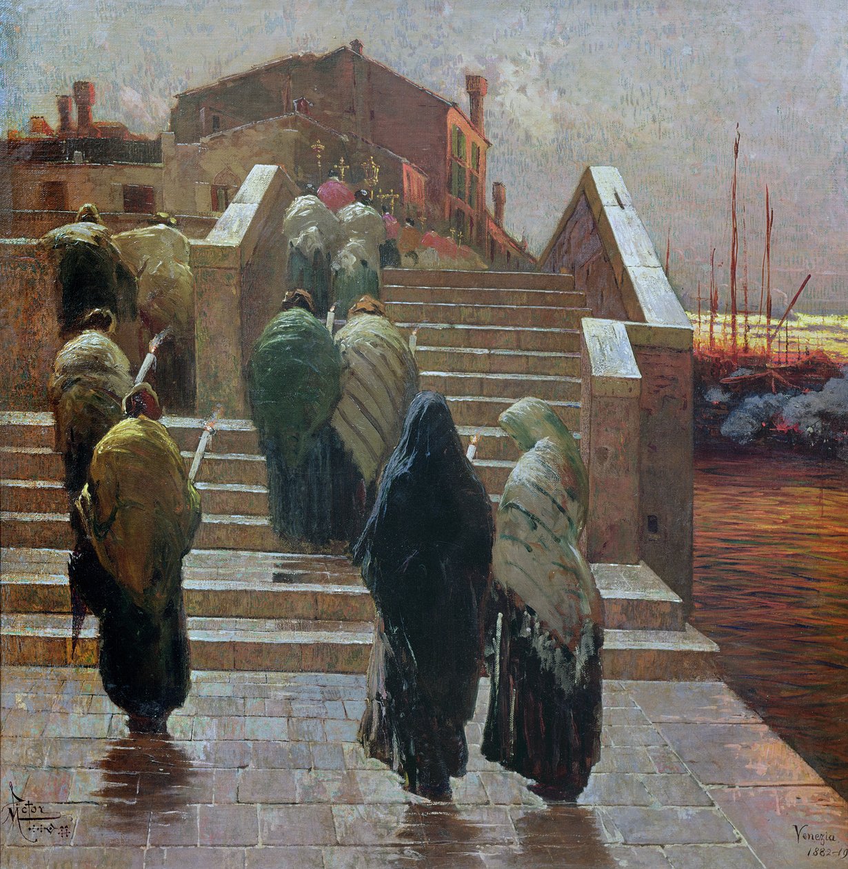 晚上红，Beau Temps Espoir，1882-1902 作者 马里奥·德·玛丽亚