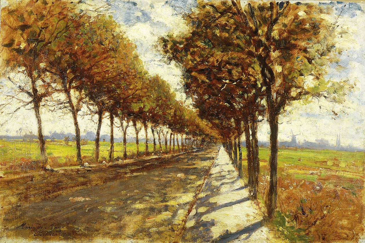 不来梅绿树成荫的大道，1912年 作者 马里奥·德·玛丽亚