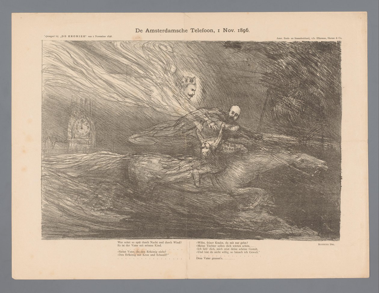De Amsterdamsche Telefoon，1896 年 11 月 1 日（标题见实物） 作者 马里乌斯·鲍尔