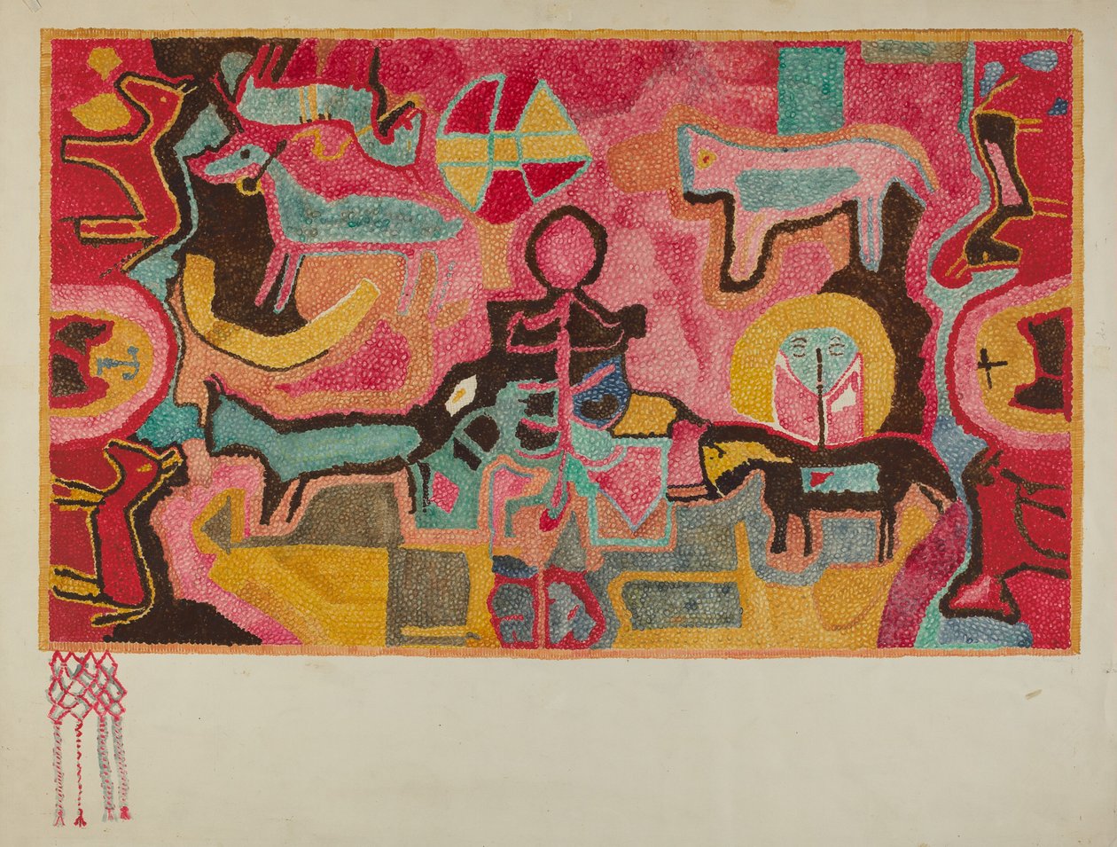 带钩地毯，约1937年。 作者 马杰里教区