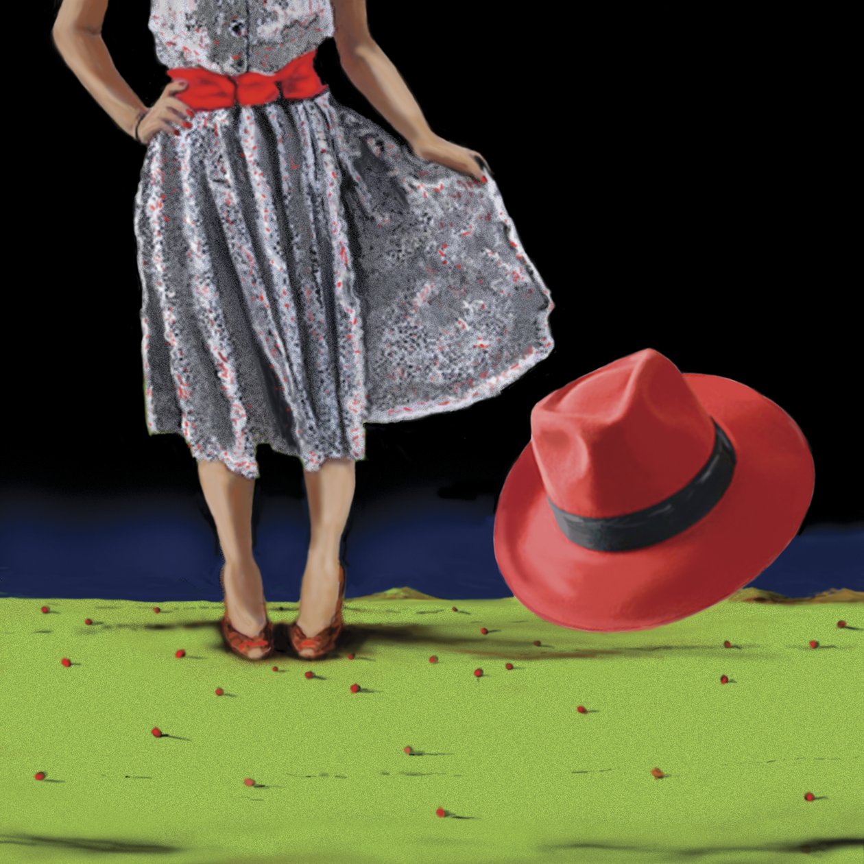 红帽，2008（画布上的丙烯酸） 作者 玛乔丽·韦斯（Marjorie Weiss）