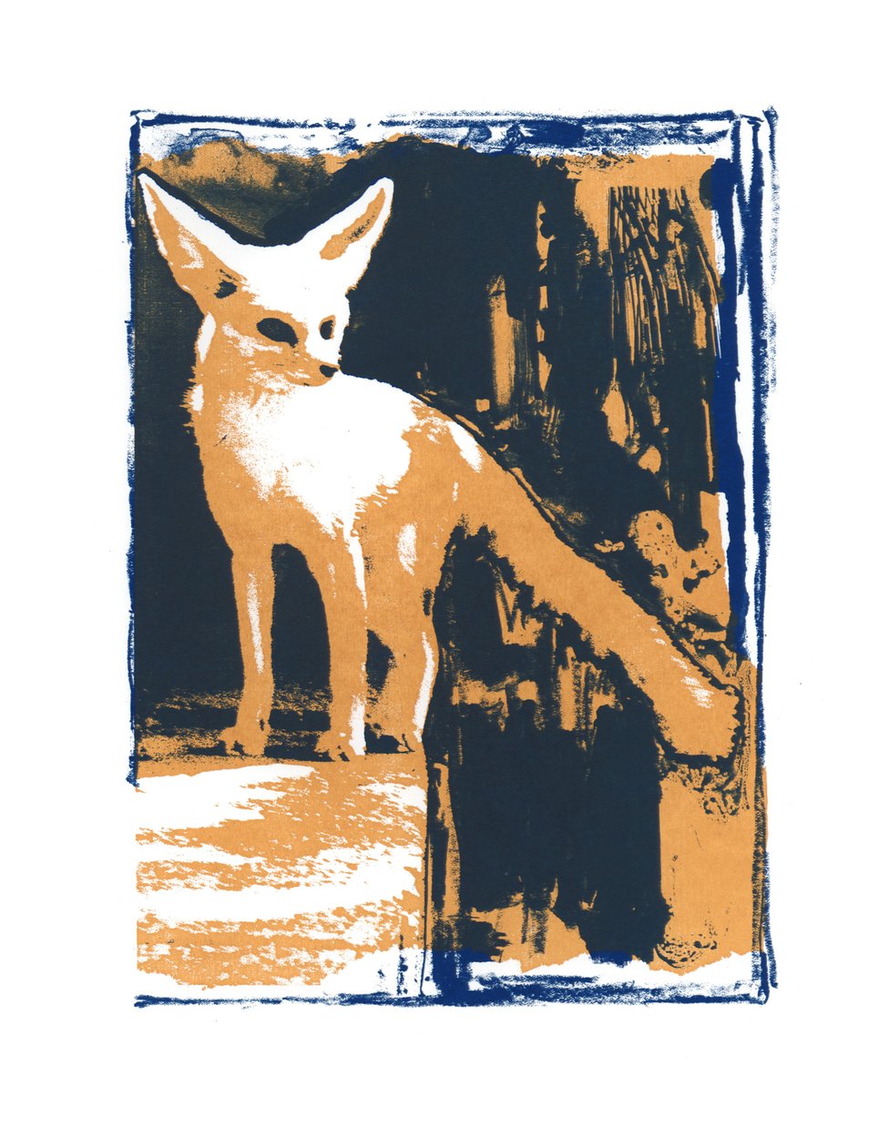 Little Desert Fox，2015，（丝网印刷） 作者 马克·阿德灵顿