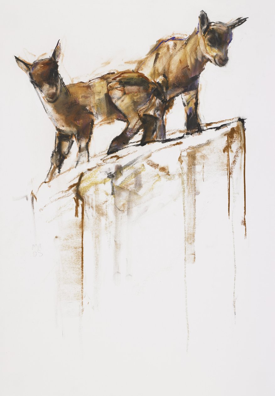 Rock Play，2005（木炭和纸上谈话） 作者 马克·阿德灵顿