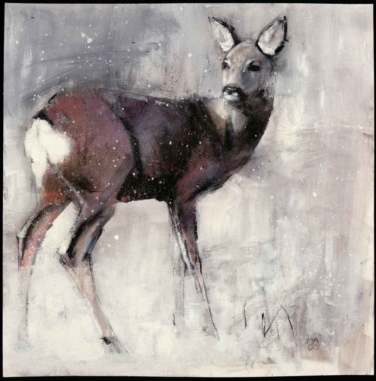 Roe Doe，2000（纸上混合媒体） 作者 马克·阿德灵顿