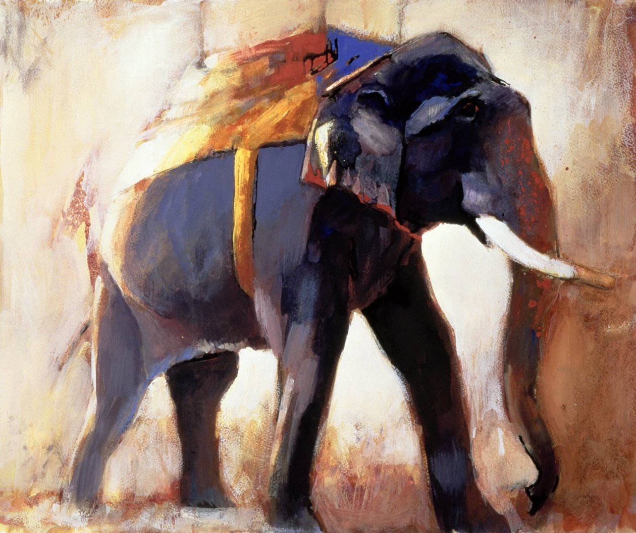 Shivaji，Khana，1996年（纸上混合媒体） 作者 马克·阿德灵顿