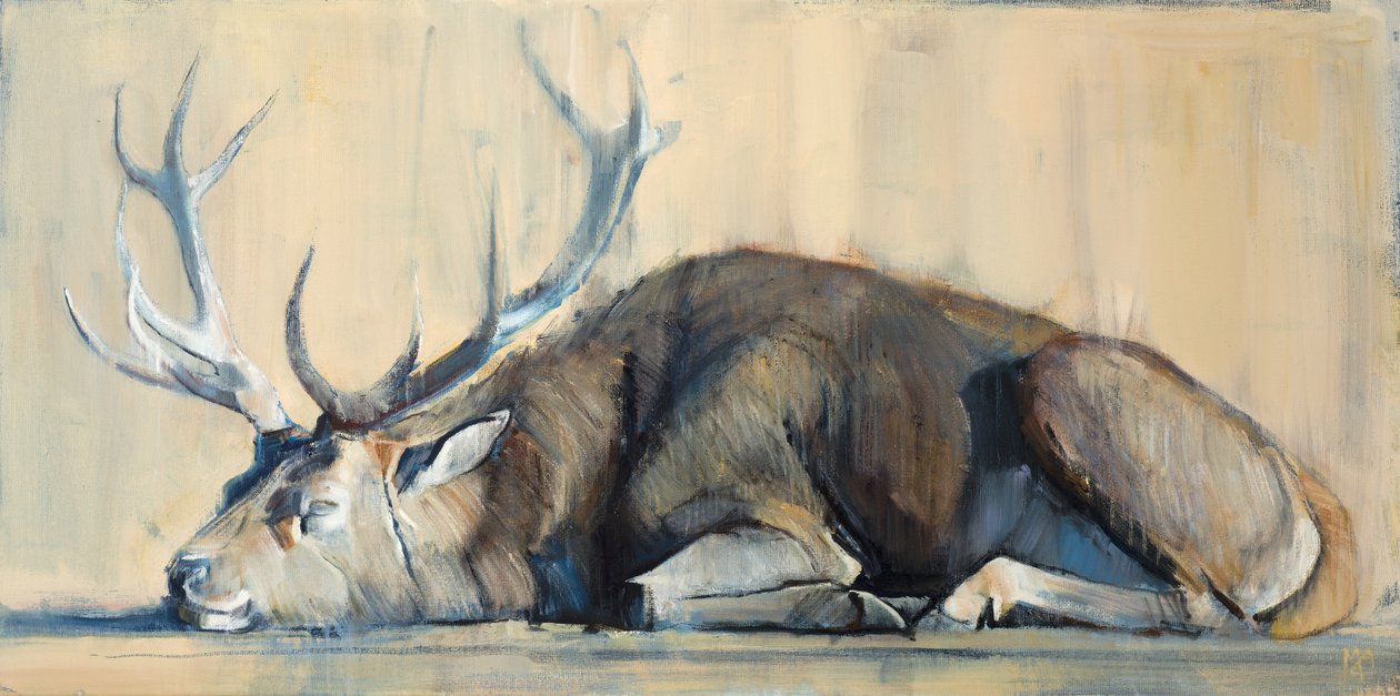Stag，2014，（画布上0） 作者 马克·阿德灵顿