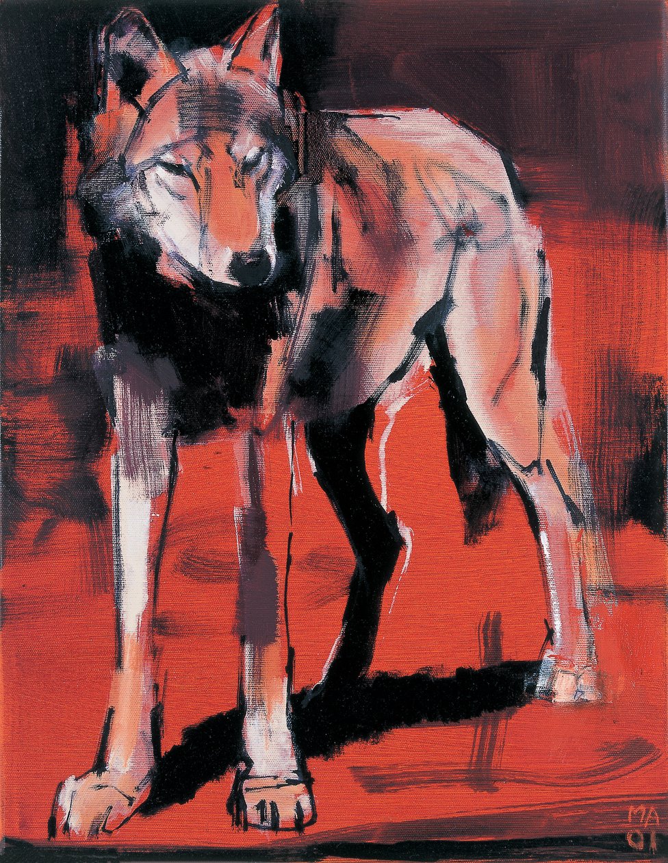 Summer Wolf，2001（画布上的混合媒体） 作者 马克·阿德灵顿