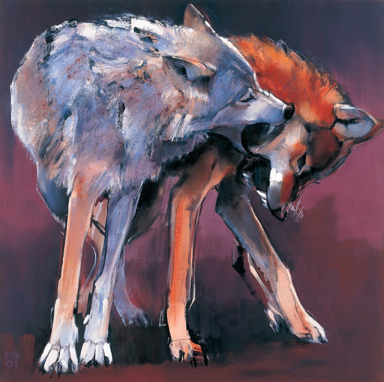 两只狼，2001年（另见275217） 作者 马克·阿德灵顿