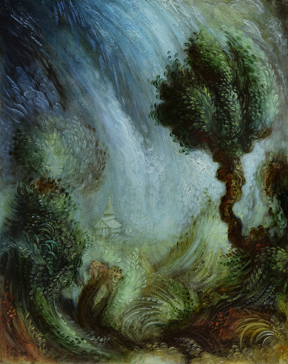 宁静的骚动》，2022 年（油画板） 作者 马克·布里斯科