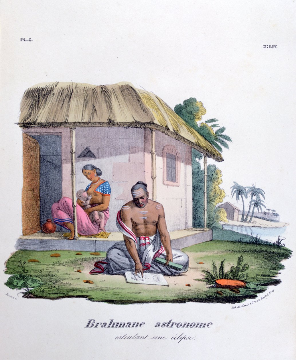 婆罗门天文学家，计算日食，1828年 作者 Marlet et Cie