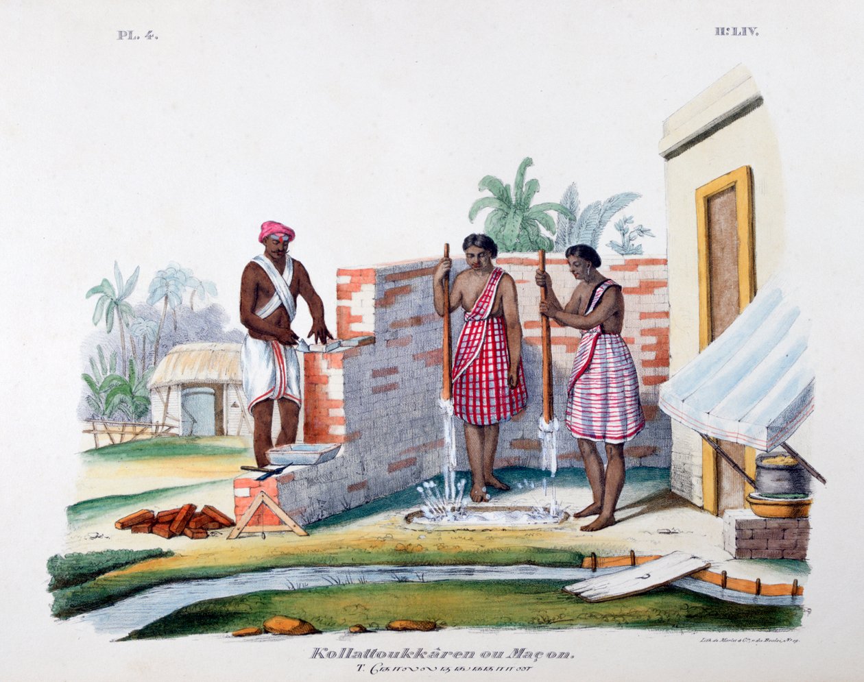 瓦工，1828年 作者 Marlet et Cie