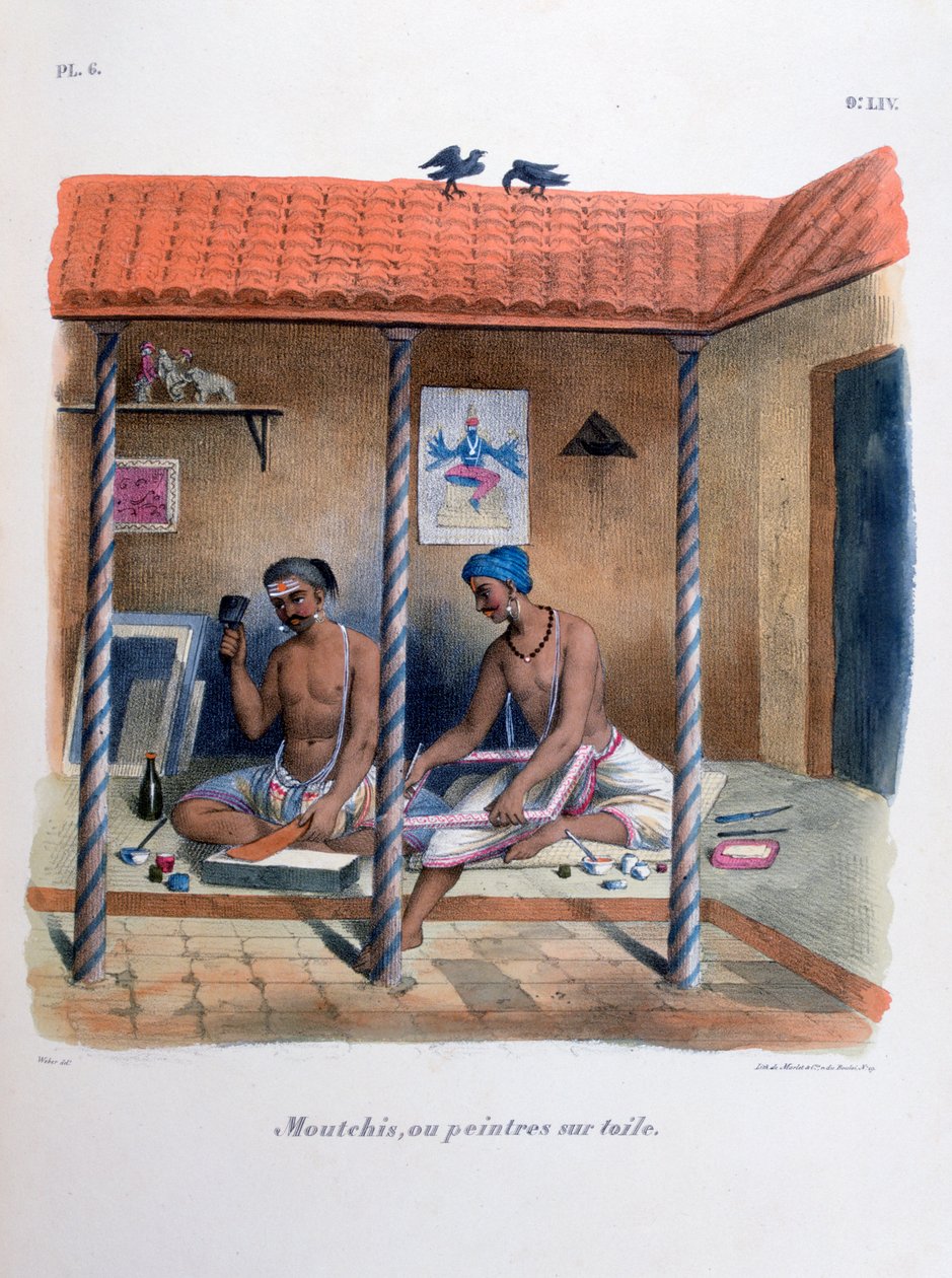 织物画家，1828年 作者 Marlet et Cie
