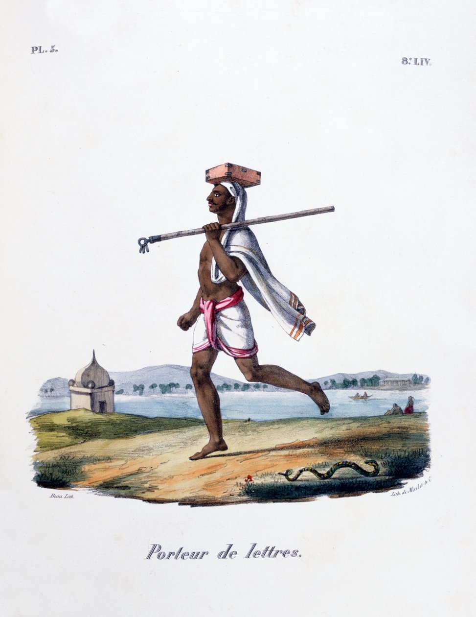 邮递员，1828年 作者 Marlet et Cie