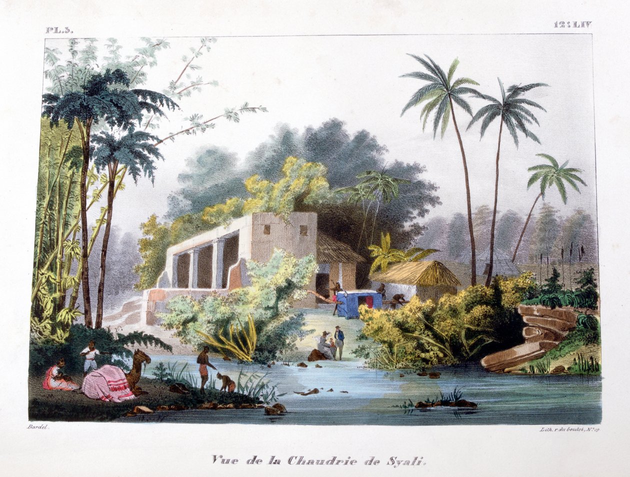 Syali，印度的Chaudrie的景色，1828年。 作者 Marlet et Cie