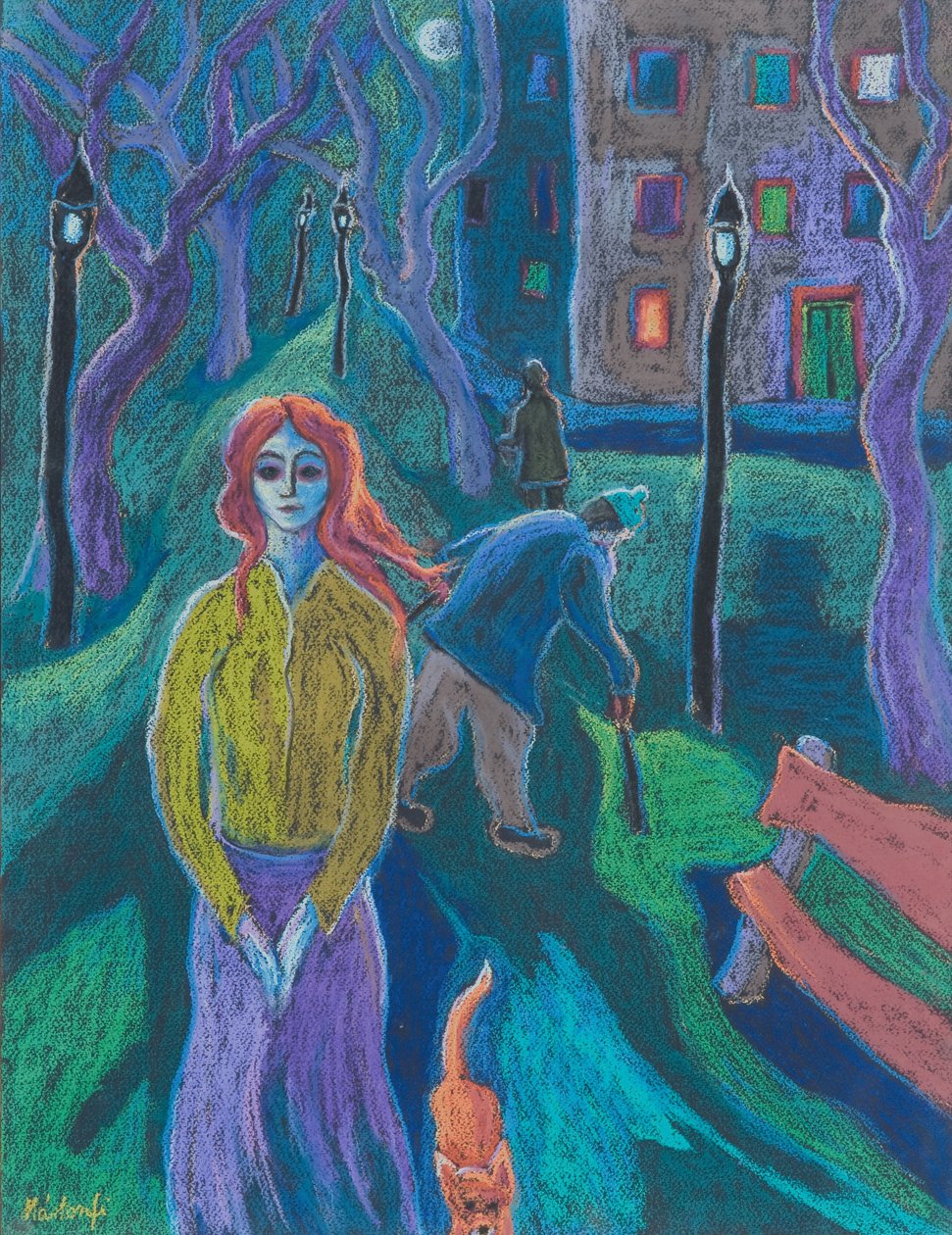 2005年的晚间漫步（粉彩纸） 作者 玛塔·马顿菲·本克
